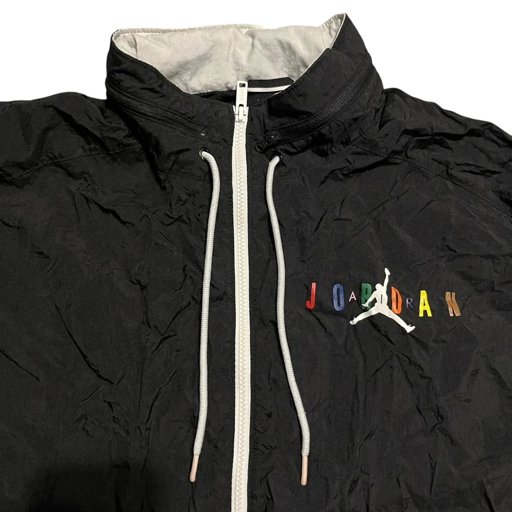 Air Jordan Sport‎ DNAColorblock Jacket Black White Windbreaker Mens XXL